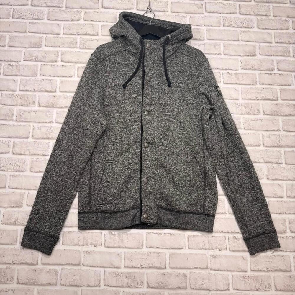 Abercrombie & Fitch Zip-up Hooded Sweater Salt and‎ Pepper Men's L
